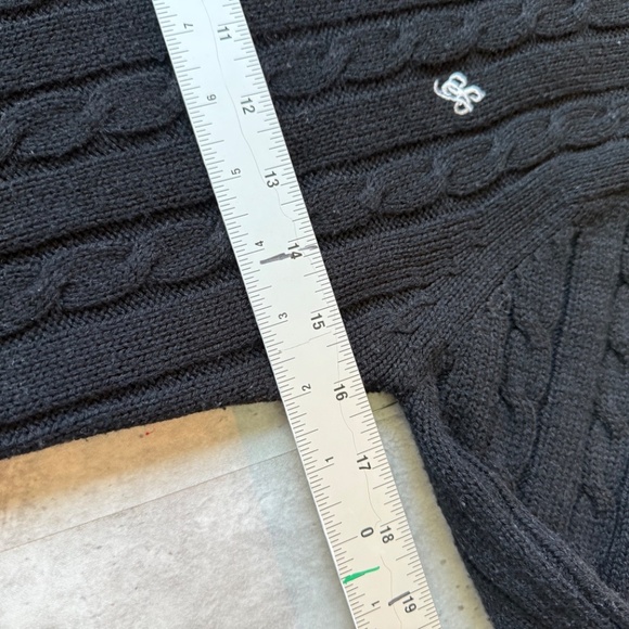 Southpole black turtleneck cable knit sweater fitted grunge skater y2k 2000s - Picture 2 of 4